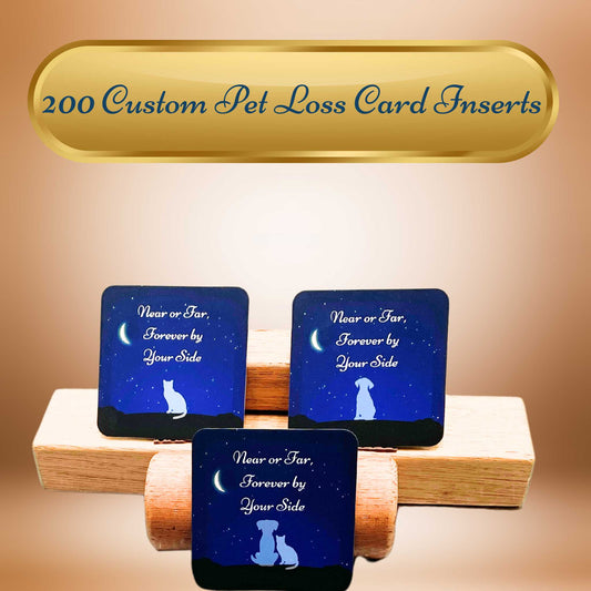 200 Custom Velvety Soft Inserts for Pet Sympathy Cards