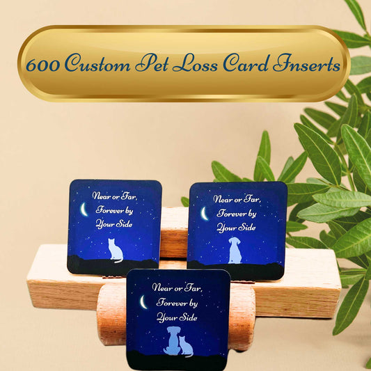 600 Custom Velvety Soft Inserts for Pet Sympathy Cards