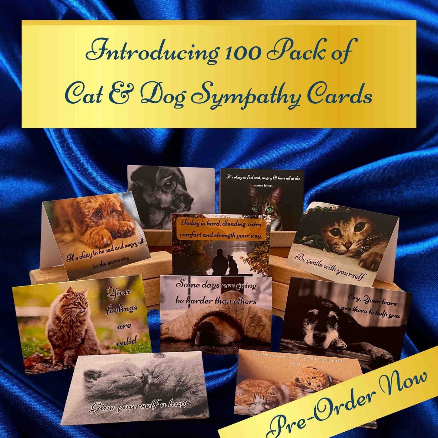100 Pack of Customizable Pet Loss Greeting Cards
