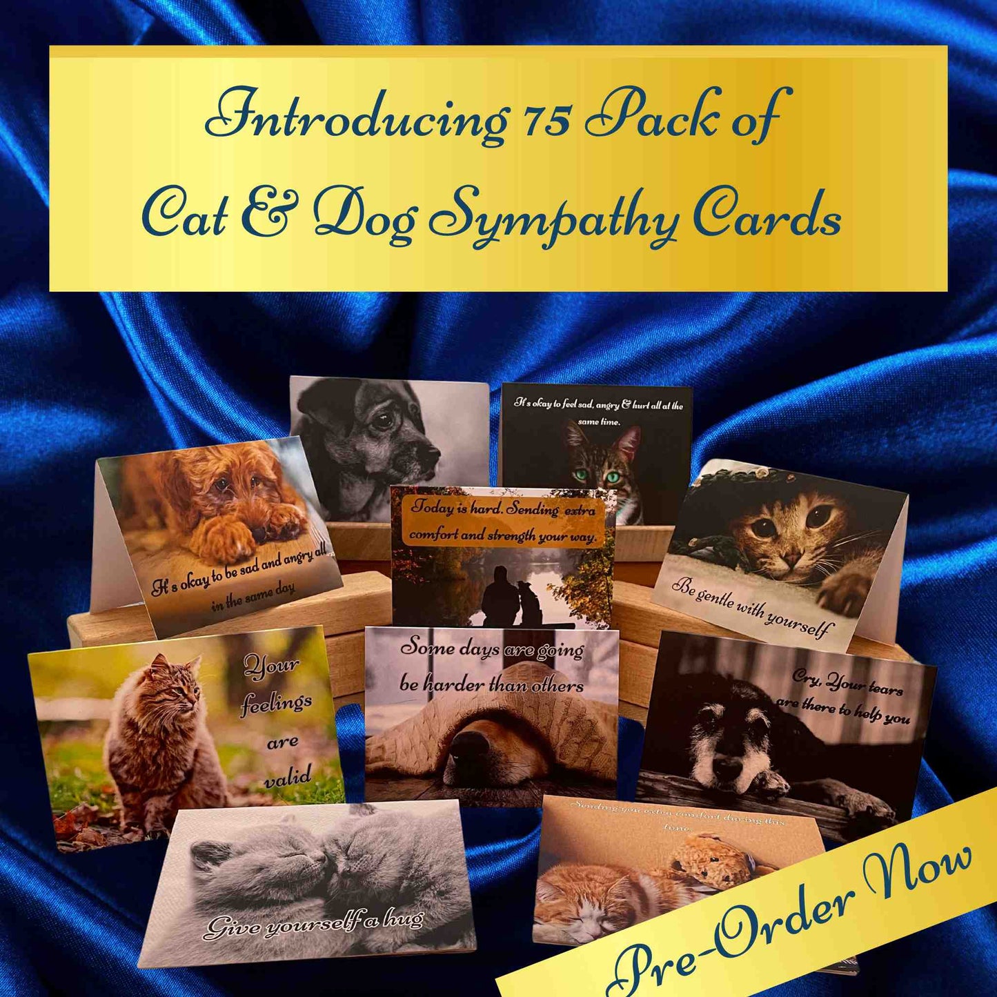 75 Pack of Customizable Pet Loss Greeting Cards