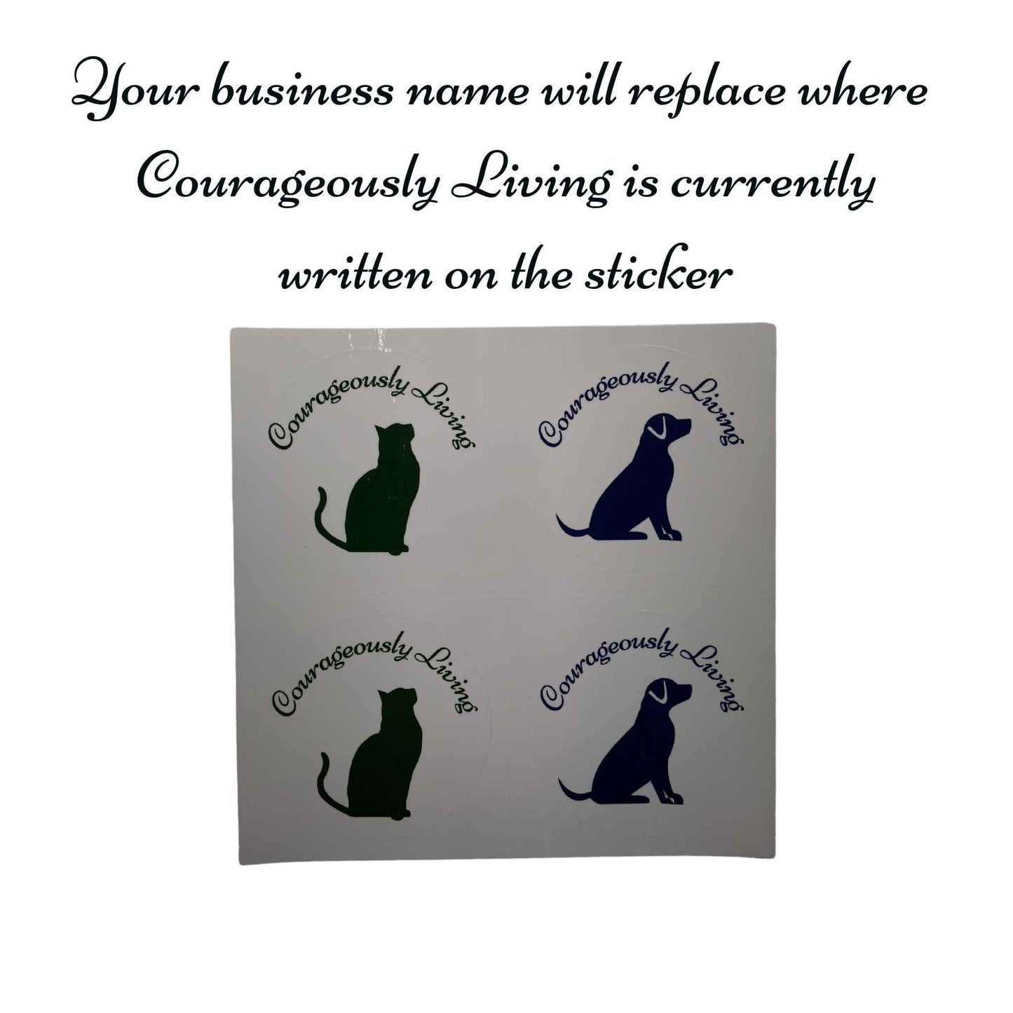 Business Customizable Bundle: 100 Pet Sympathy Greeting Cards, Pet Sympathy Card Inserts Cards and Stickers